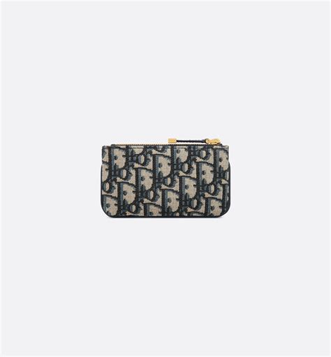 diortravel zipped key case blue dior oblique jacquard|Dior myrte key cases.